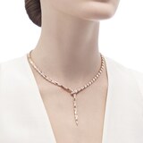 Bvlgari Jewelry 18k Rose Gold Serpenti Viper 4.41cttw Pave Diamond Necklace