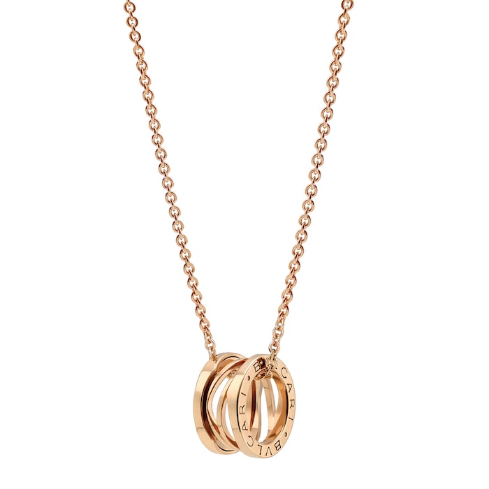 Bvlgari Jewelry 18k Rose Gold B.ZERO1 Zaha Hadid Necklace