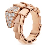 Bvlgari Jewelry 18k Rose Gold Serpenti Viper 0.56cttw Diamond Ring - Size Medium