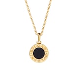 Bvlgari Jewelry 18k Yellow Gold Bvlgari Bvlgari Black Onyx Necklace 16-17"