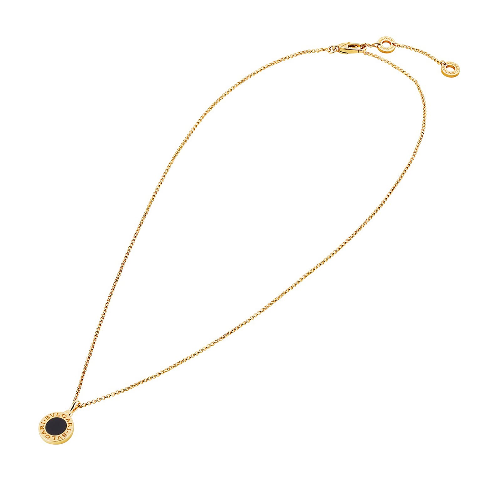 Bvlgari Jewelry 18k Yellow Gold Bvlgari Bvlgari Black Onyx Necklace 16-17"