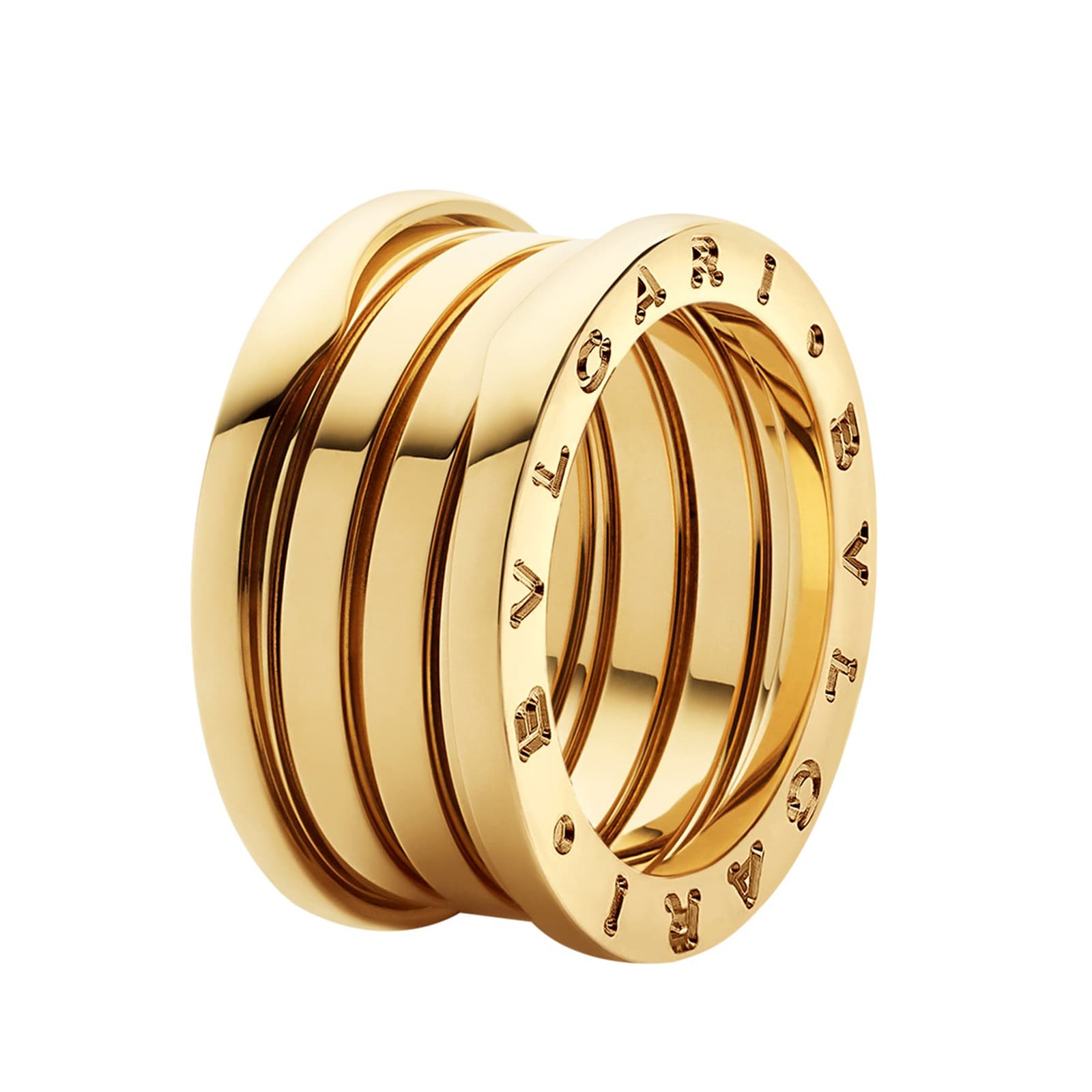 Bvlgari Jewelry 18k Yellow Gold B.ZERO1 4 Band Ring - Size 6.75