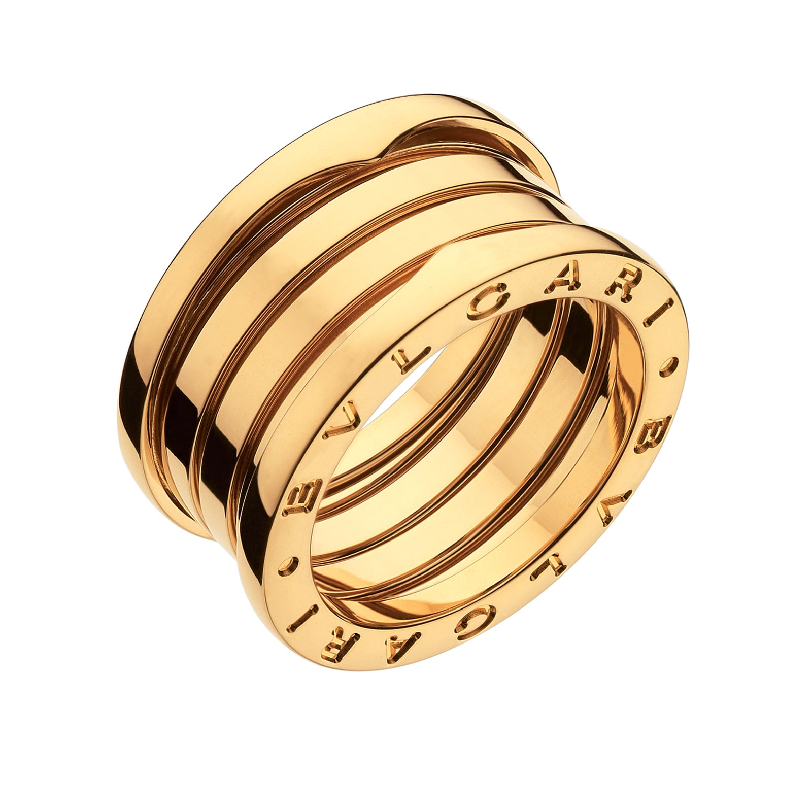 Bvlgari Jewelry 18k Yellow Gold B.ZERO1 4 Band Ring - Size 7