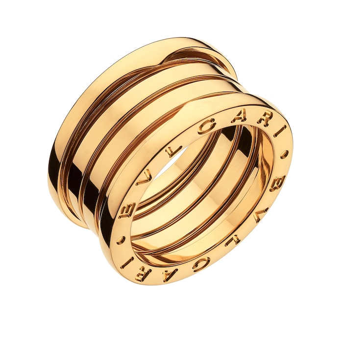 Bvlgari Jewelry 18k Yellow Gold B.ZERO1 4 Band Ring - Size 6.25