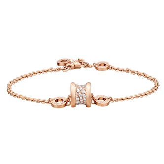 Bvlgari Jewelry 18k Rose Gold B.ZERO1 0.31cttw Pave Diamond Bracelet - Size S/M Bvlgari Jewelry 18k Rose Gold B.ZERO1 0.31cttw Pave Diamond Bracelet - Size S/M