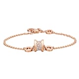 Bvlgari Jewelry 18k Rose Gold B.ZERO1 0.31cttw Pave Diamond Bracelet - Size S/M