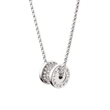 Bvlgari Jewelry 18k White Gold 0.31cttw Diamond B.Zero1 Necklace 15-17"