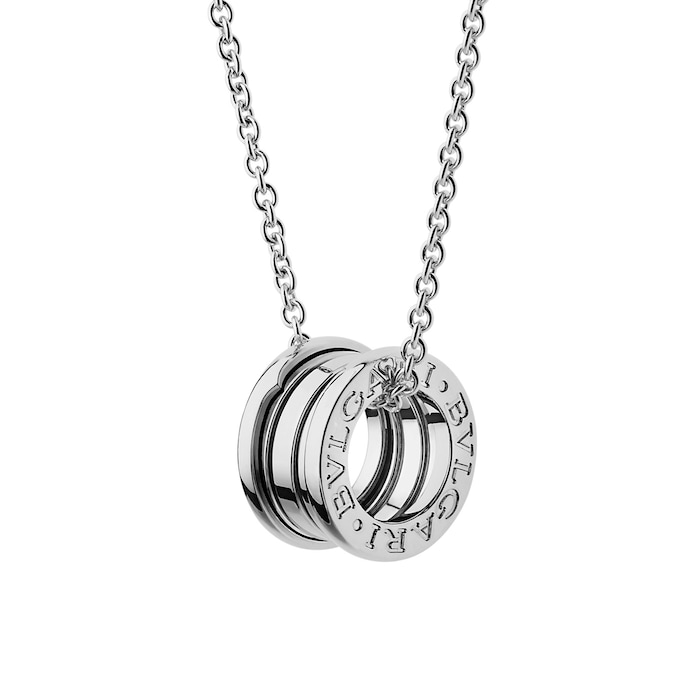 Bvlgari Jewelry 18k White Gold B.Zero1 Small Pendant Necklace 15-18"