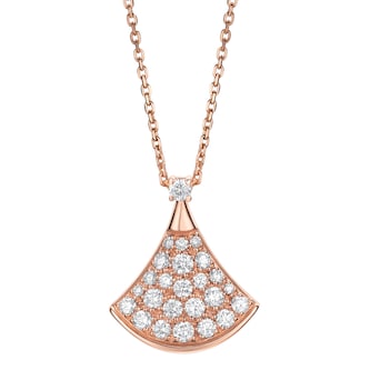 Bvlgari Jewelry 18k Rose Gold DIVAS' DREAM 0.47cttw Pave Diamond Necklace 16-17" Bvlgari Jewelry 18k Rose Gold DIVAS' DREAM 0.47cttw Pave Diamond Necklace 16-17"