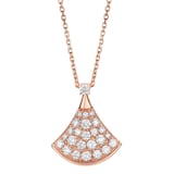 Bvlgari Jewelry 18k Rose Gold DIVAS' DREAM 0.47cttw Pave Diamond Necklace