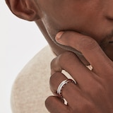 Bvlgari Jewelry 18k White Gold B.ZERO1 1 Band Ring - Size 9.25