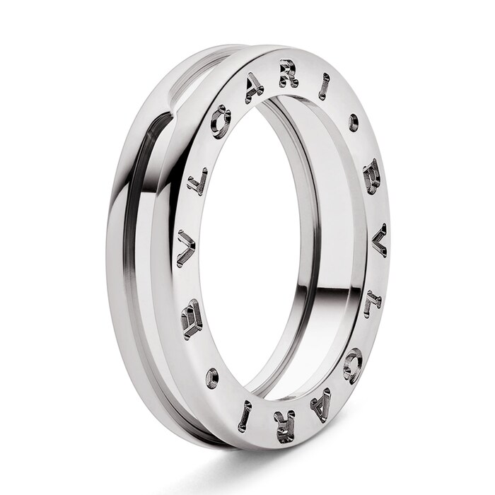 Bvlgari Jewelry 18k White Gold B.ZERO1 1 Band Ring - Size 6