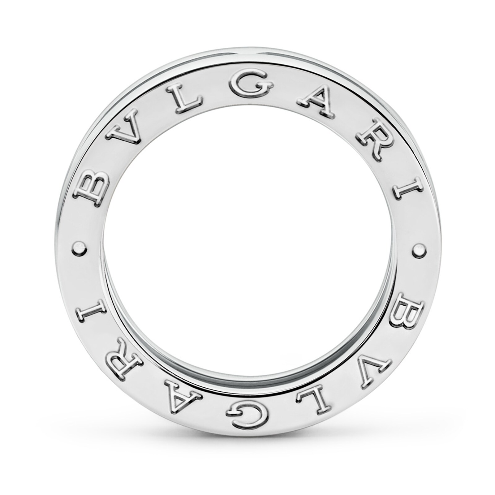 Bvlgari Jewelry 18k White Gold B.ZERO1 1 Band Ring - Size 6