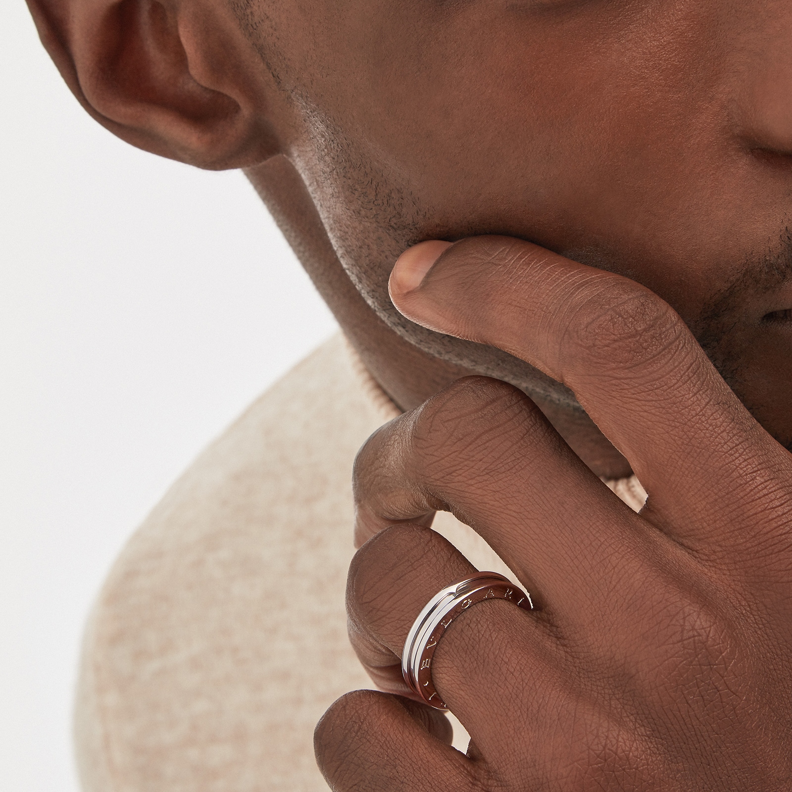 Bvlgari Jewelry 18k White Gold B.ZERO1 1 Band Ring - Size 6