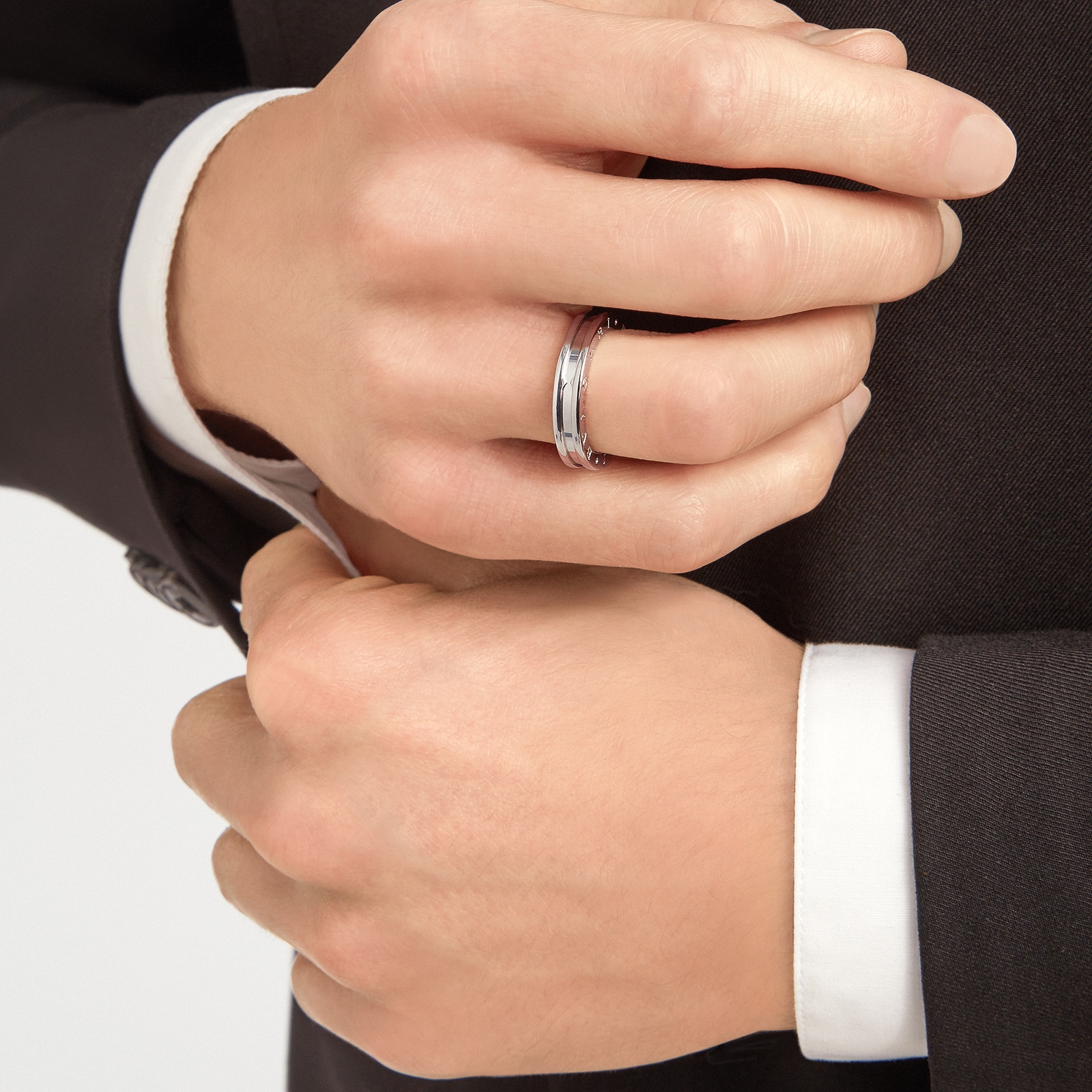 Bvlgari Jewelry 18K White Gold B.zero1 Ring - Size 5.5