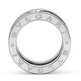 Bvlgari Jewelry 18k White Gold B.ZERO1 4 Band 1.24cttw Diamond - Size 6.5