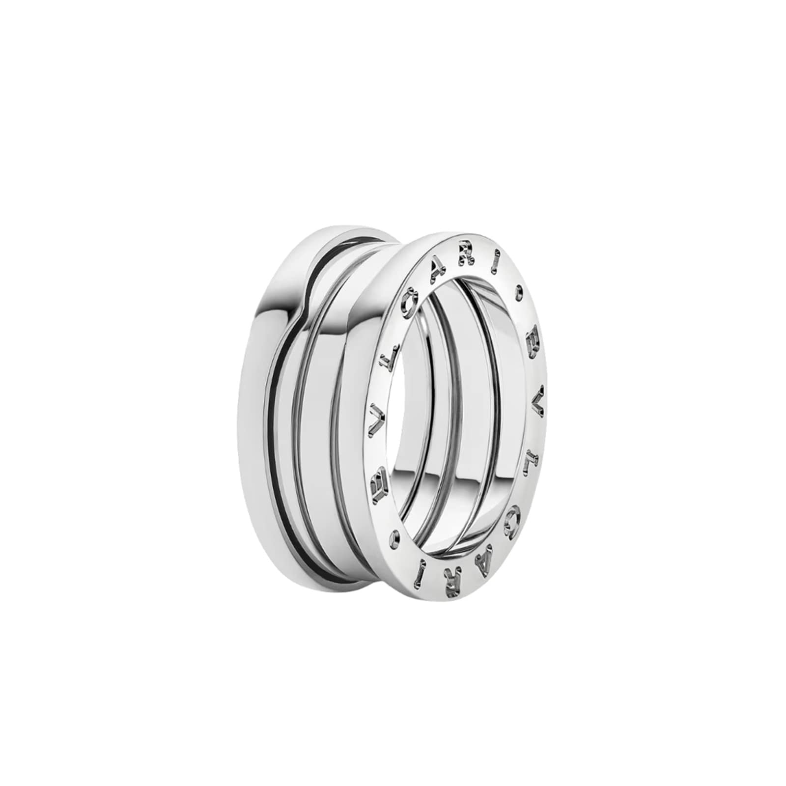 Bvlgari Jewelry 18K White Gold B.ZERO1 Three Band Ring - Ring Size 6.25