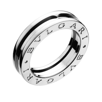 BVLGARI JEWELRY 18k White Gold B.ZERO1 1 Band Ring - Size 5.5 BVLGARI JEWELRY 18k White Gold B.ZERO1 1 Band Ring - Size 5.5