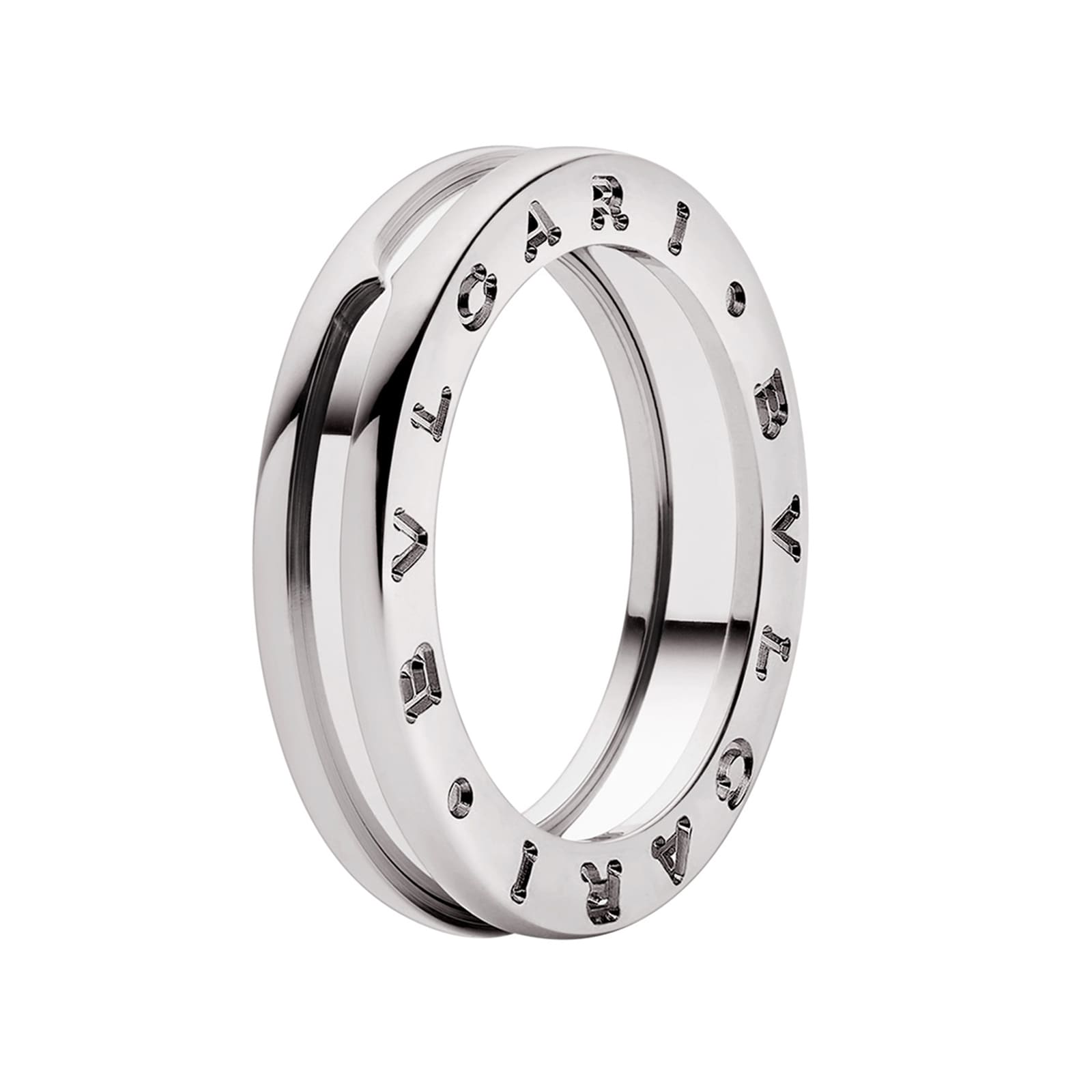 Bvlgari Jewelry 18k White Gold B.Zero1 One Band Ring Size 10.5