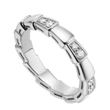 Bvlgari Jewelry 18k White Gold Serpenti Viper 0.24cttw Diamond Ring - Size 6