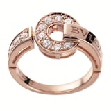 BVLGARI JEWELRY 18k Rose Gold Bvlgari Bvlgari 0.30cttw Diamond Ring - Size 6.25