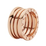Bvlgari Jewelry 18k Rose Gold B.ZERO1 4 Band Ring - Size 6.5