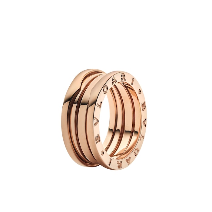 Bvlgari Jewelry 18K Rose Gold B.ZERO1 Three Band Ring - Ring Size 6.75