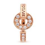 Bvlgari Jewelry 18k Rose Gold Bvlgari Bvlgari 0.28cttw Pave Diamond Ring - Size 6.5