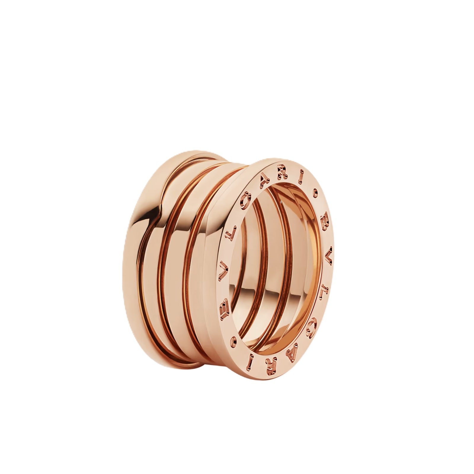 Bvlgari Jewelry 18K Rose Gold B.ZERO1 Four Band Ring - Ring Size 6