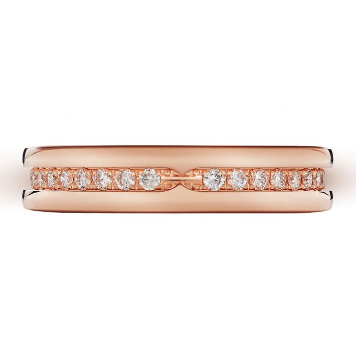 Bvlgari Jewelry 18k Rose Gold B.ZERO1 1 Band 0.48cttw Diamond Ring - Size 7