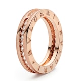 Bvlgari Jewelry 18k Rose Gold B.ZERO1 1 Band 0.48cttw Diamond Ring - Size 7