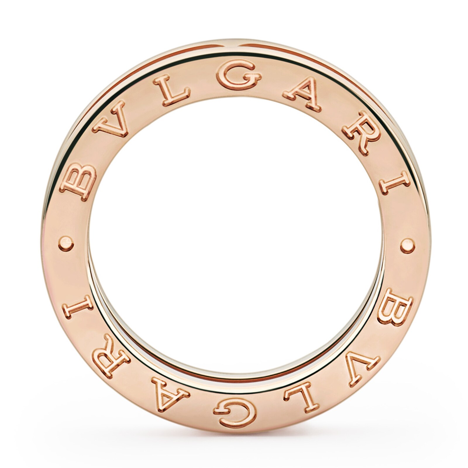 Bvlgari Jewelry 18k Rose Gold B.ZERO1 1 Band 0.48cttw Diamond Ring - Size 7