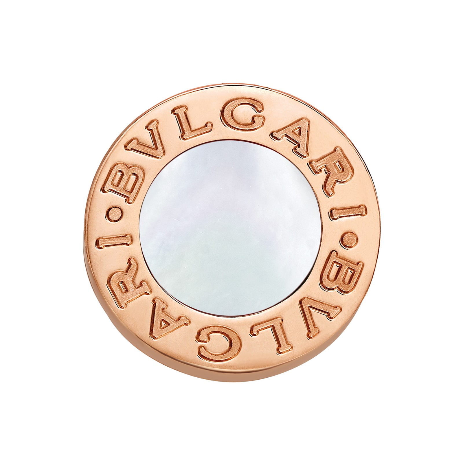 Bvlgari Jewelry 18k Rose Gold Bvlgari Bvlgari Mother of Pearl Single Stud Earring