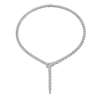 Bvlgari Jewelry 18k White Gold Serpenti Viper 8.21cttw Diamond Necklace 16 Inch Bvlgari Jewelry 18k White Gold Serpenti Viper 8.21cttw Diamond Necklace 16 Inch
