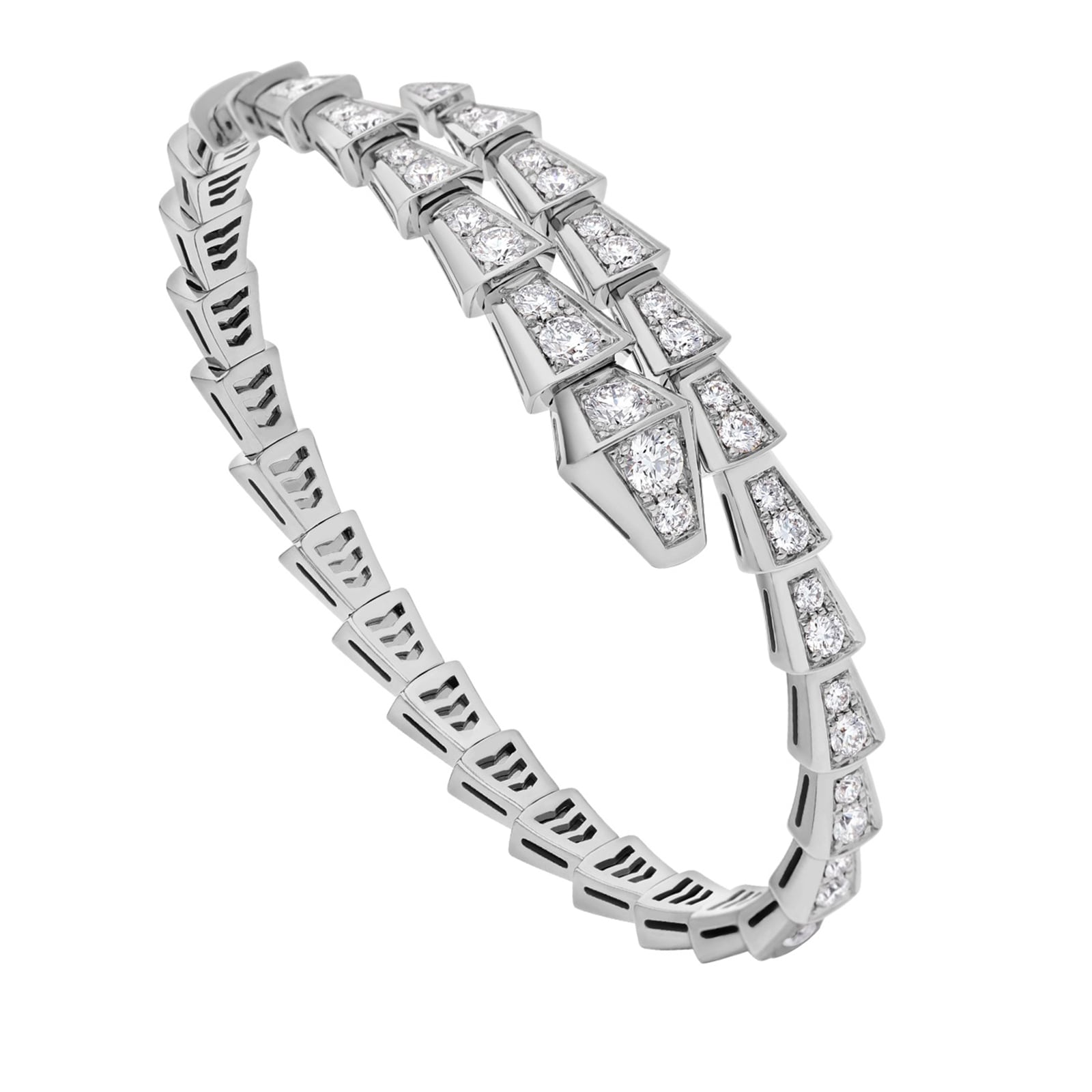 Bvlgari Jewelry 18k White Gold 2.80cttw Diamond Serpenti Viper Bracelet Size Small Bvlgari Jewelry 18k White Gold 2.80cttw Diamond Serpenti Viper Bracelet Size Small