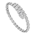 Bvlgari Jewelry 18k White Gold 2.80cttw Diamond Serpenti Viper Bracelet Size Small