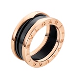 Bvlgari Jewelry 18k Rose Gold B.ZERO1 2 Band Ring - Size 11.25