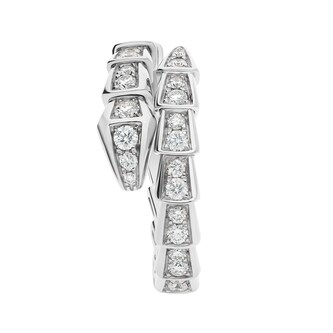 Bvlgari Jewelry 18k White Gold 0.66cttw Pave Diamond Serpenti Viper Ring Size Large Bvlgari Jewelry 18k White Gold 0.66cttw Pave Diamond Serpenti Viper Ring Size Large