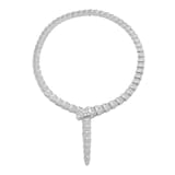 Bvlgari Jewelry 18k White Gold Serpenti Viper 14.74cttw Diamond Necklace 15 Inch