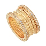 BVLGARI JEWELRY 18k Yellow Gold B.ZERO1 0.53cttw Diamond Ring - Size 7