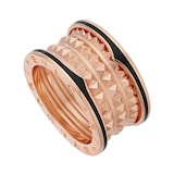 Bvlgari Jewelry 18k Rose Gold B.ZERO1 4 Row Stud Band Ring - Size 6.5