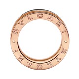 Bvlgari Jewelry 18k Rose Gold and Black Ceramic 2 Band Ring Size 7