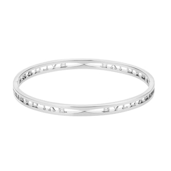 BVLGARI JEWELRY 18k White Gold B.ZERO1 Bangle - Size Medium