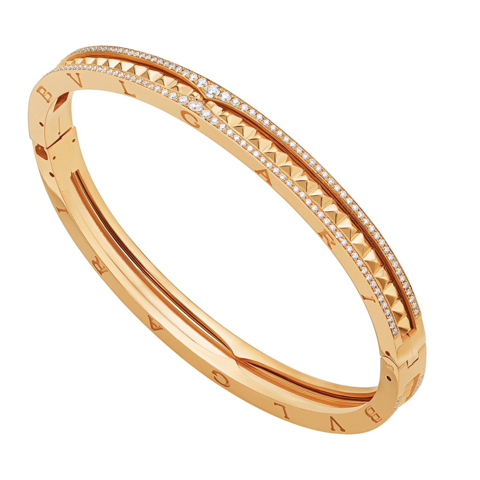 BVLGARI JEWELRY 18k Yellow Gold B.ZERO1 0.94cttw Diamond Bangle - Medium BVLGARI JEWELRY 18k Yellow Gold B.ZERO1 0.94cttw Diamond Bangle - Medium