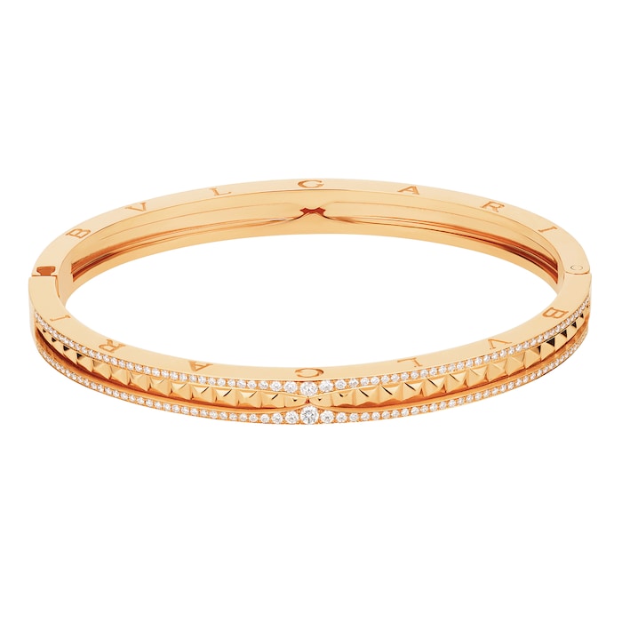 BVLGARI JEWELRY 18k Yellow Gold B.ZERO1 0.94cttw Diamond Bangle - Medium