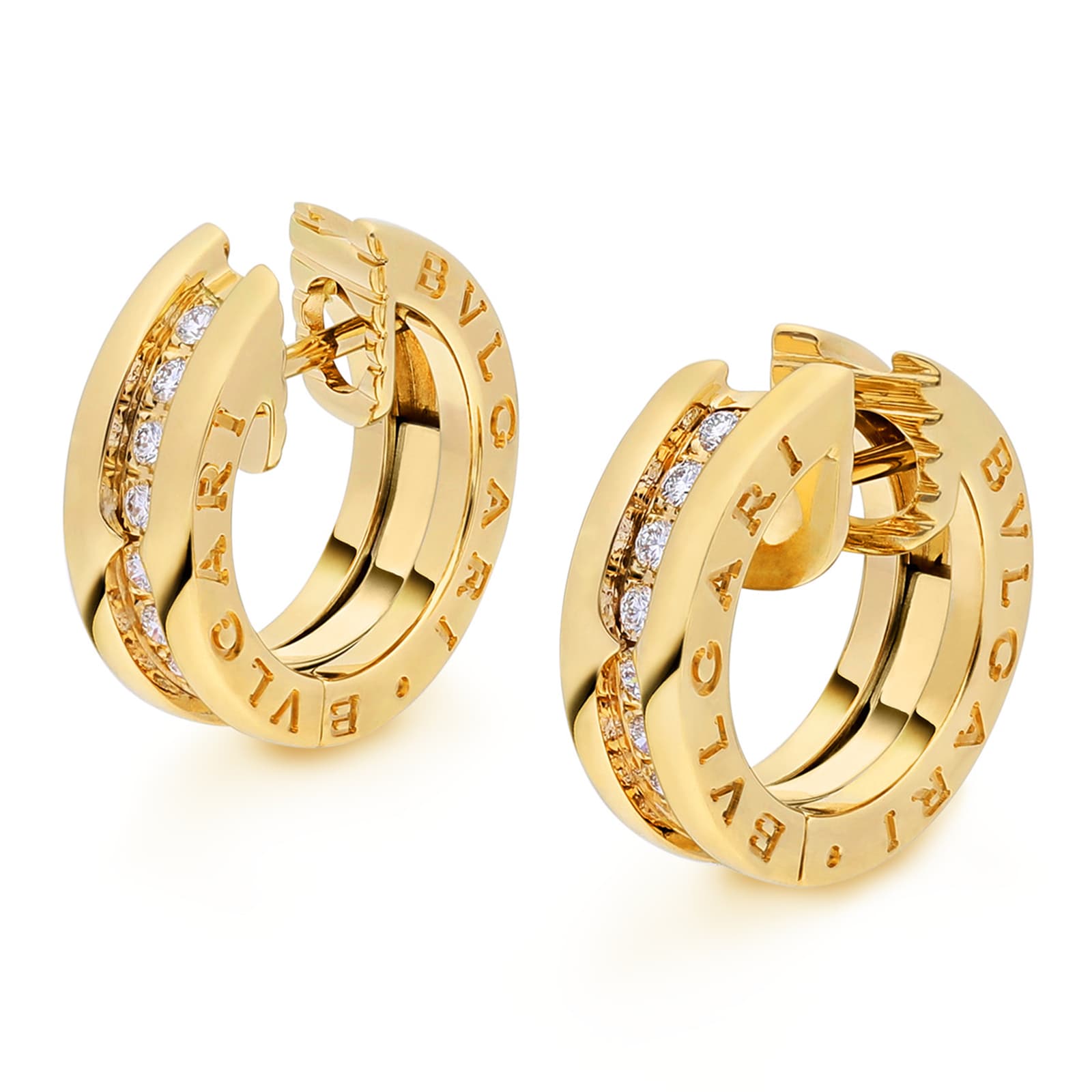 Bvlgari B.zero1 Earrings | Rose gold hoop earrings, Bvlgari, Gold hoop  earrings