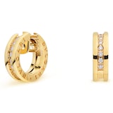 Bvlgari Jewelry 18k Yellow Gold B.ZERO1 0.18cttw? Diamond Hoop Earrings