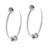 BVLGARI JEWELRY 18k White Gold B.ZERO1 0.42cttw Diamond Hoop Earrings