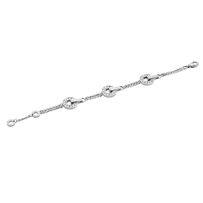 BVLGARI JEWELRY 18k White Gold Bvlgari Bvlgari 0.53ttw Diamond Bracelet - Size M/L