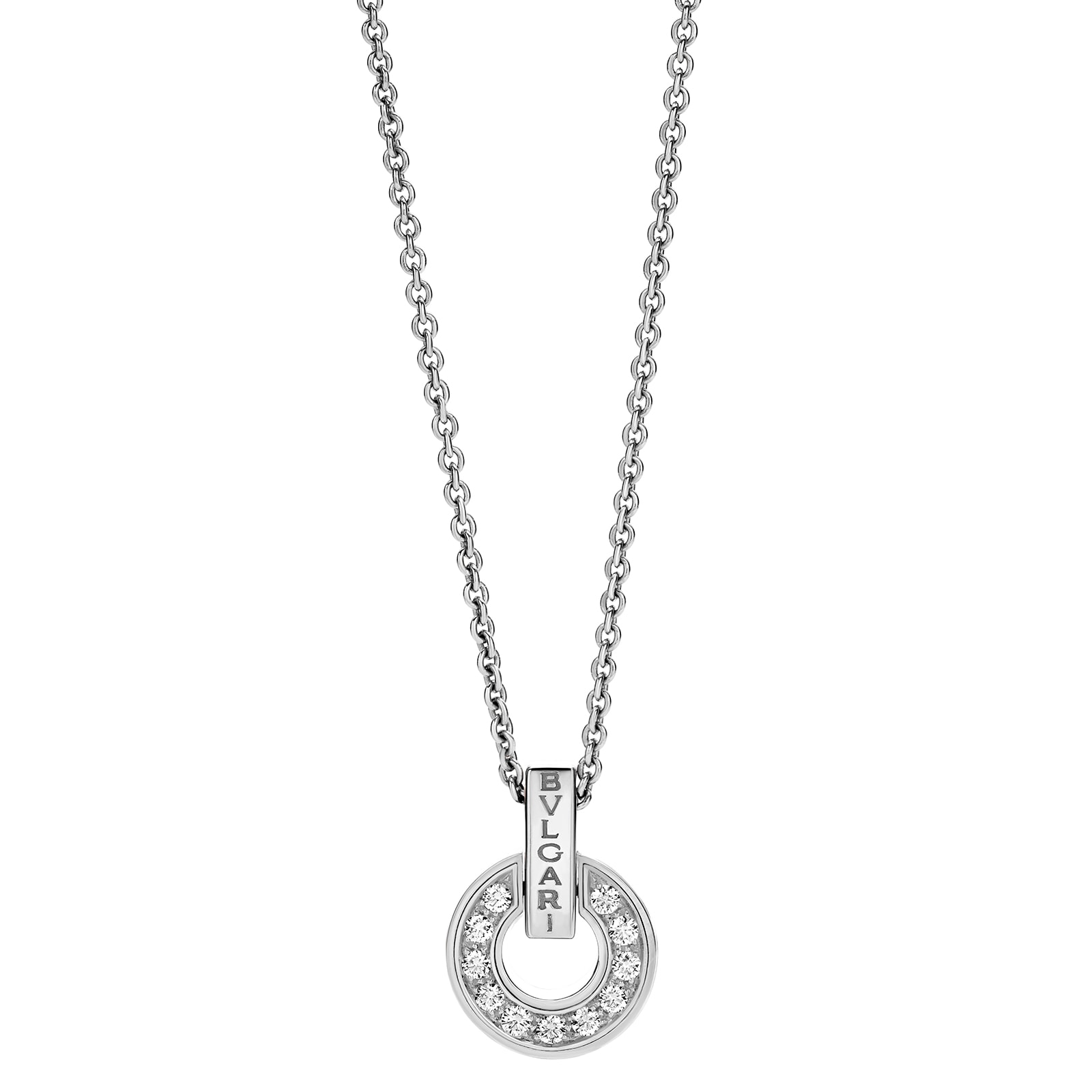Bvlgari Jewelry 18k White Gold Bvlgari Bvlgari 0.37cttw Diamond Necklace Bvlgari Jewelry 18k White Gold Bvlgari Bvlgari 0.37cttw Diamond Necklace